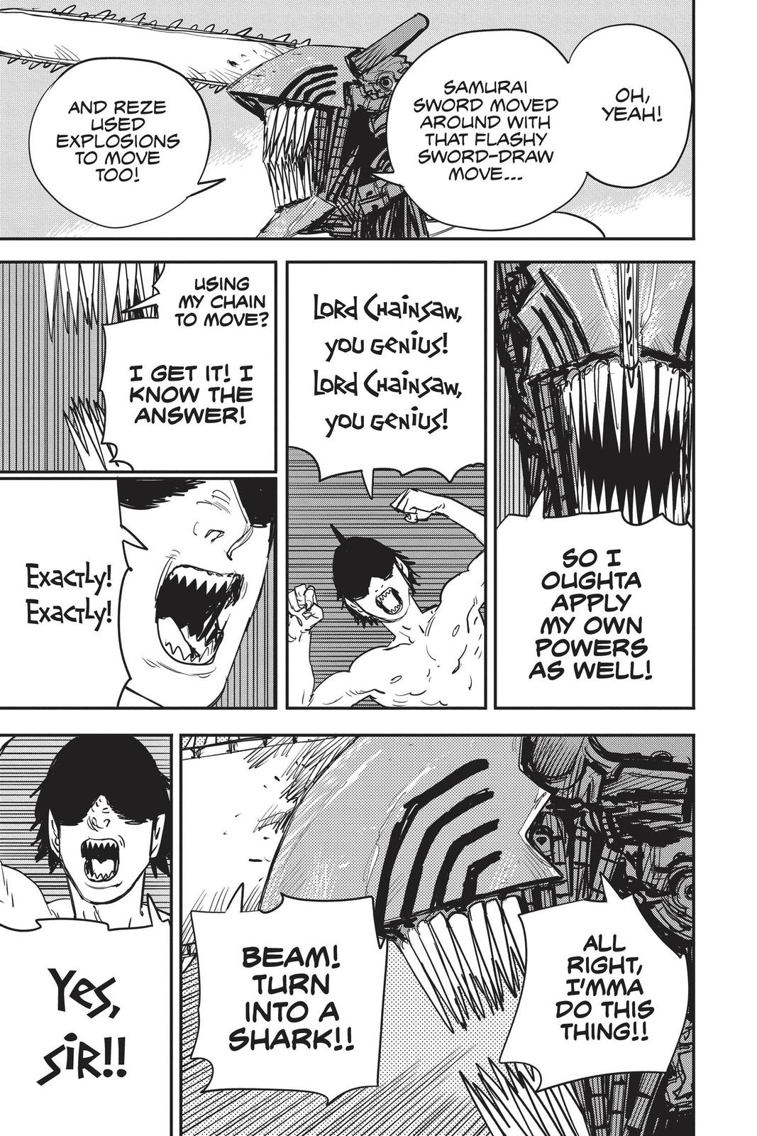 Chainsaw Man Manga Chapter 49 page 15 - Shark Hurricane scene