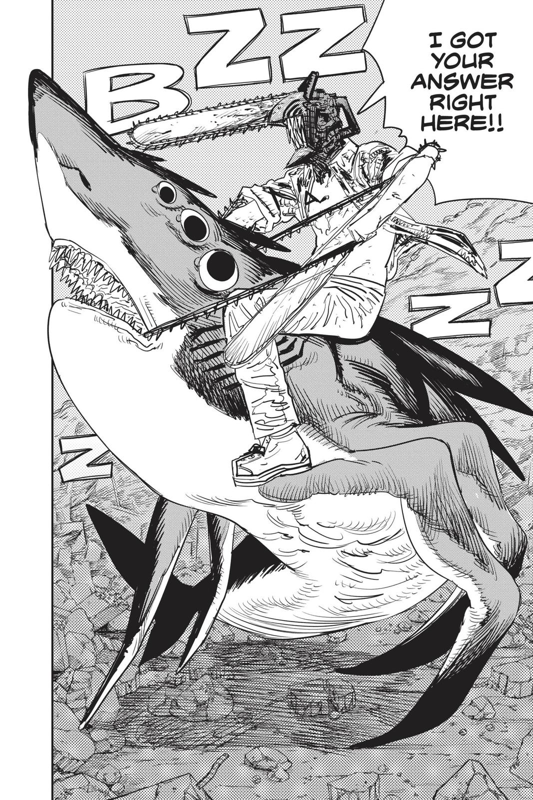 Chainsaw Man Manga Chapter 49 page 16 - Shark Hurricane scene