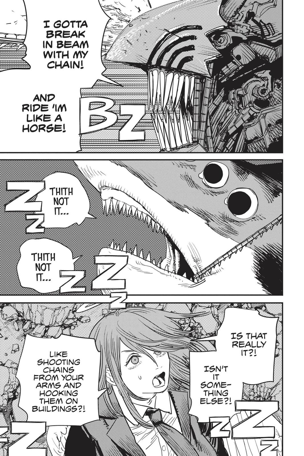 Chainsaw Man Manga Chapter 49 page 17 - Shark Hurricane scene