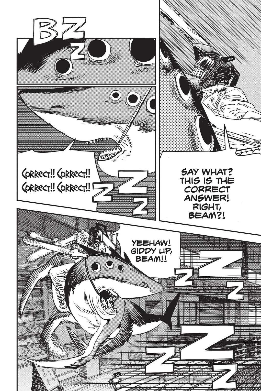 Chainsaw Man Manga Chapter 49 page 18 - Shark Hurricane scene