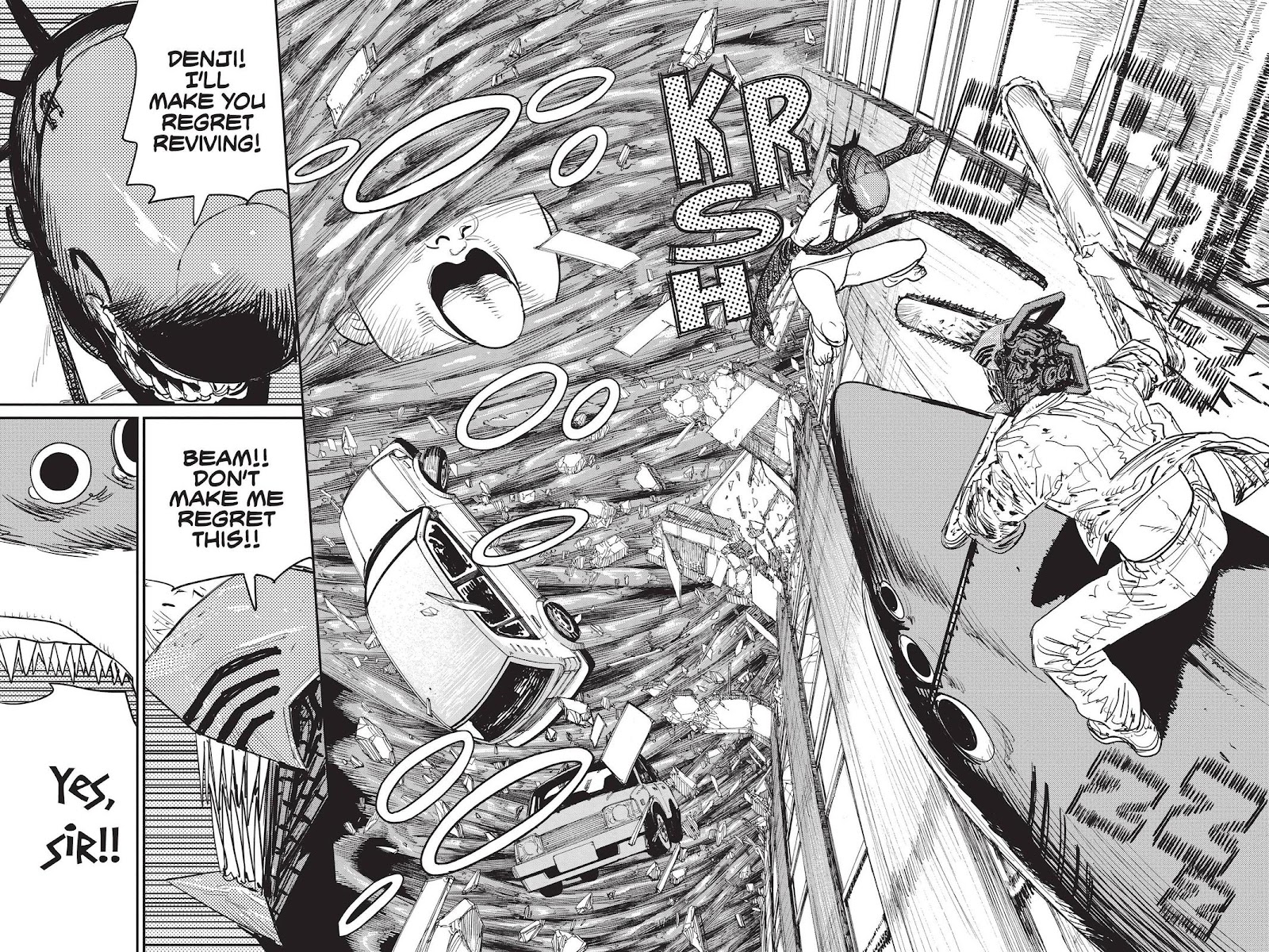 Chainsaw Man Manga Chapter 49 page 20 - Shark Hurricane scene