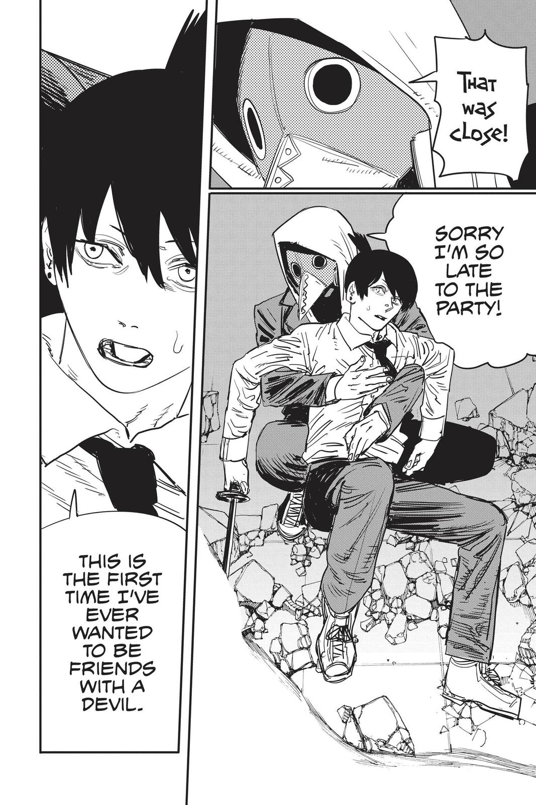 Chainsaw Man Manga Chapter 49 page 6 - Shark Hurricane scene