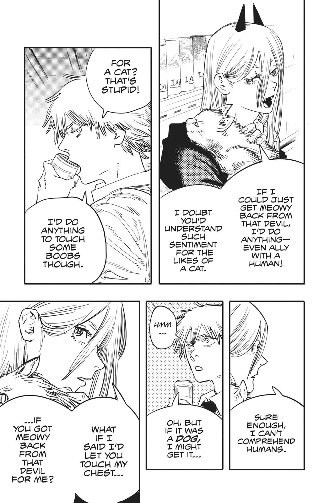 Chainsaw Man Manga Chapter 5 page 17 - A Way to Touch Some Boobs scene