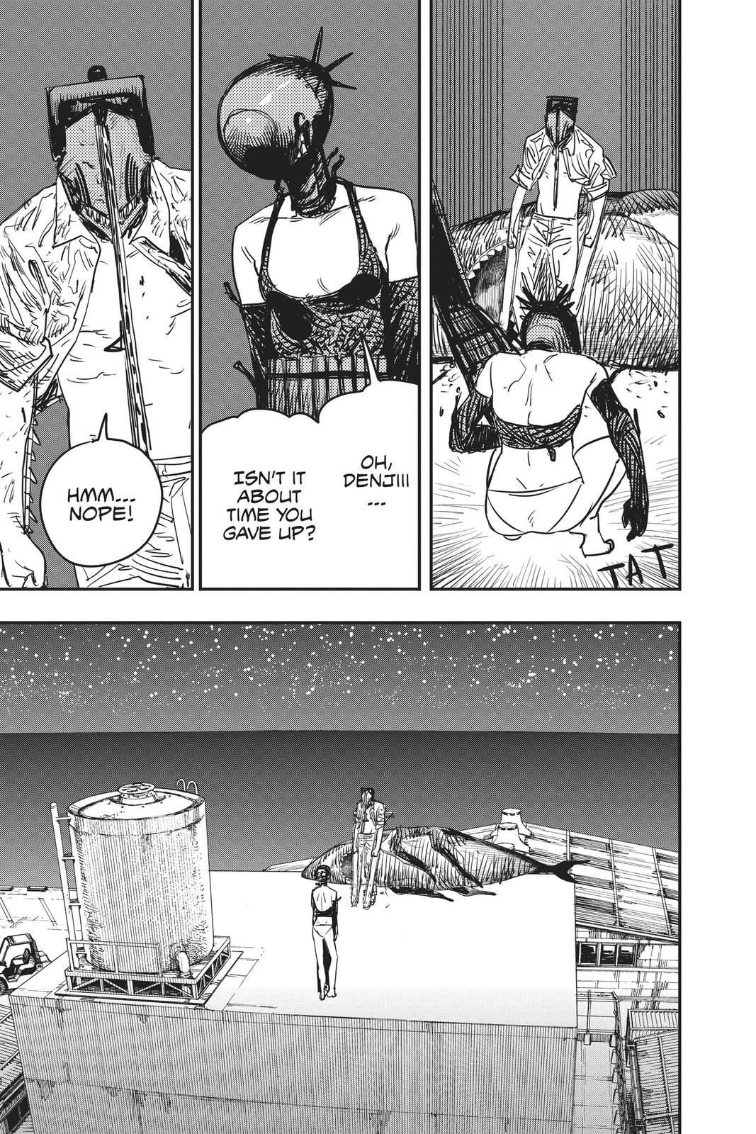 Chainsaw Man Manga Chapter 50 page 17 - Sharknado scene