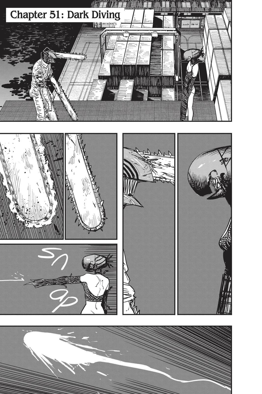 Chainsaw Man Manga Chapter 51 page 1 - Dark Diving scene