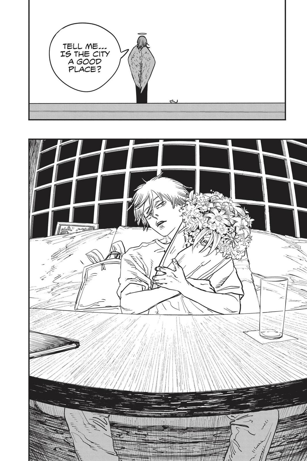 Chainsaw Man Manga Chapter 52 page 16 - Lost Love, Flower, Chainsaw scene