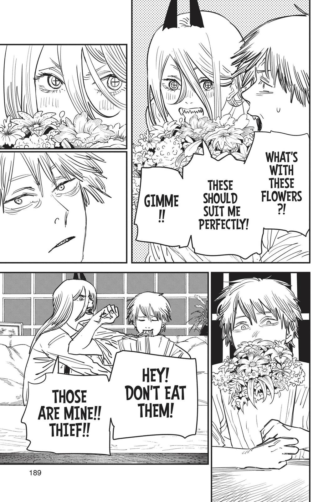 Chainsaw Man Manga Chapter 52 page 19 - Lost Love, Flower, Chainsaw scene