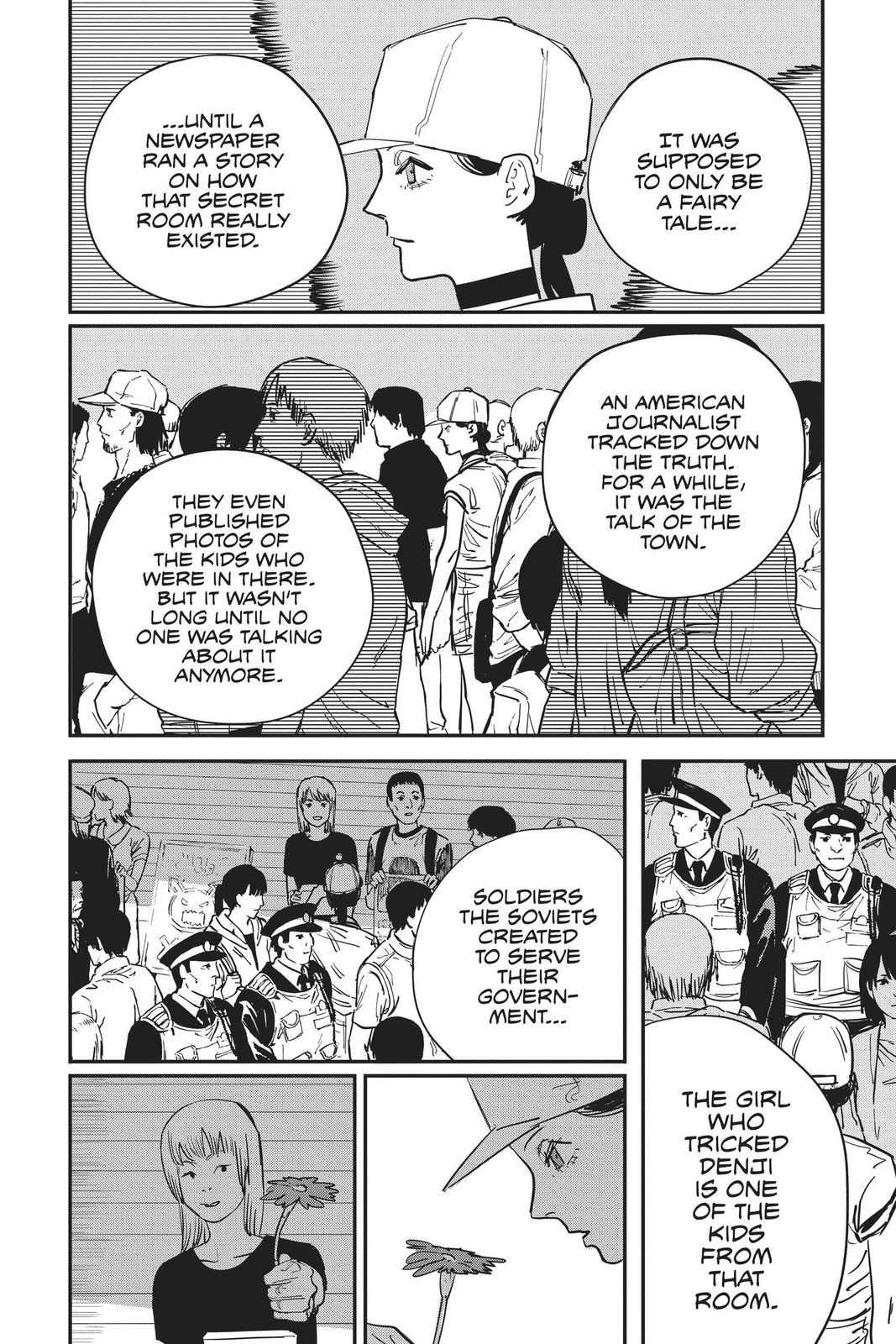 Chainsaw Man Manga Chapter 52 page 2 - Lost Love, Flower, Chainsaw scene