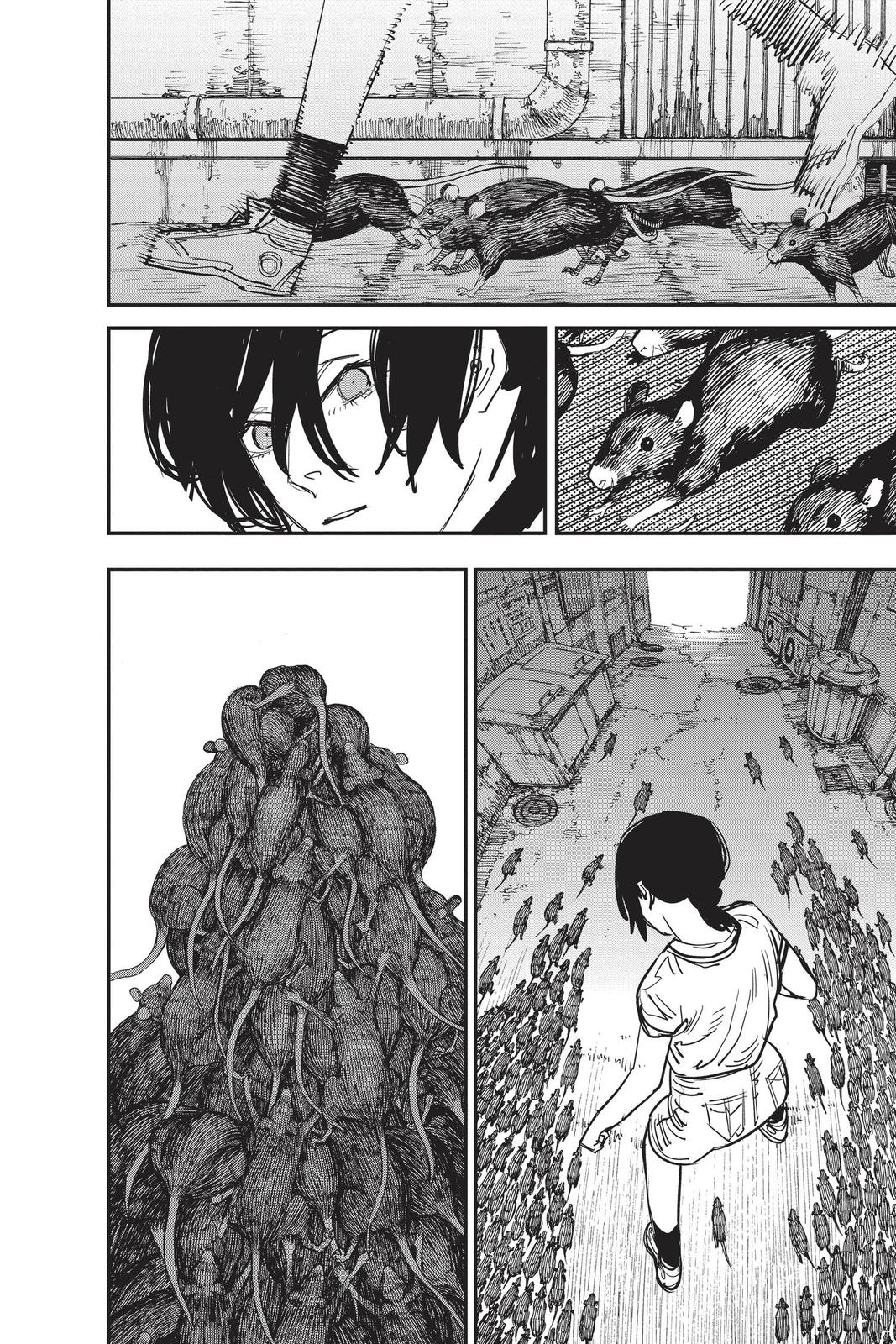 Chainsaw Man Manga Chapter 52 page 6 - Lost Love, Flower, Chainsaw scene