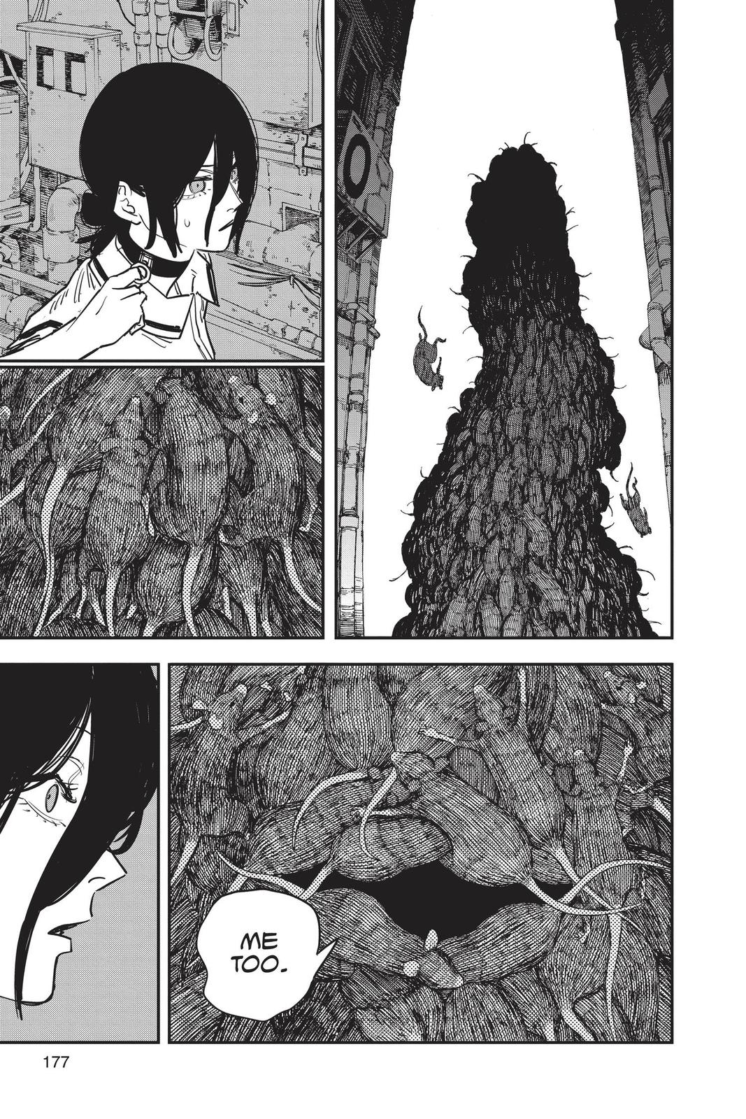 Chainsaw Man Manga Chapter 52 page 7 - Lost Love, Flower, Chainsaw scene
