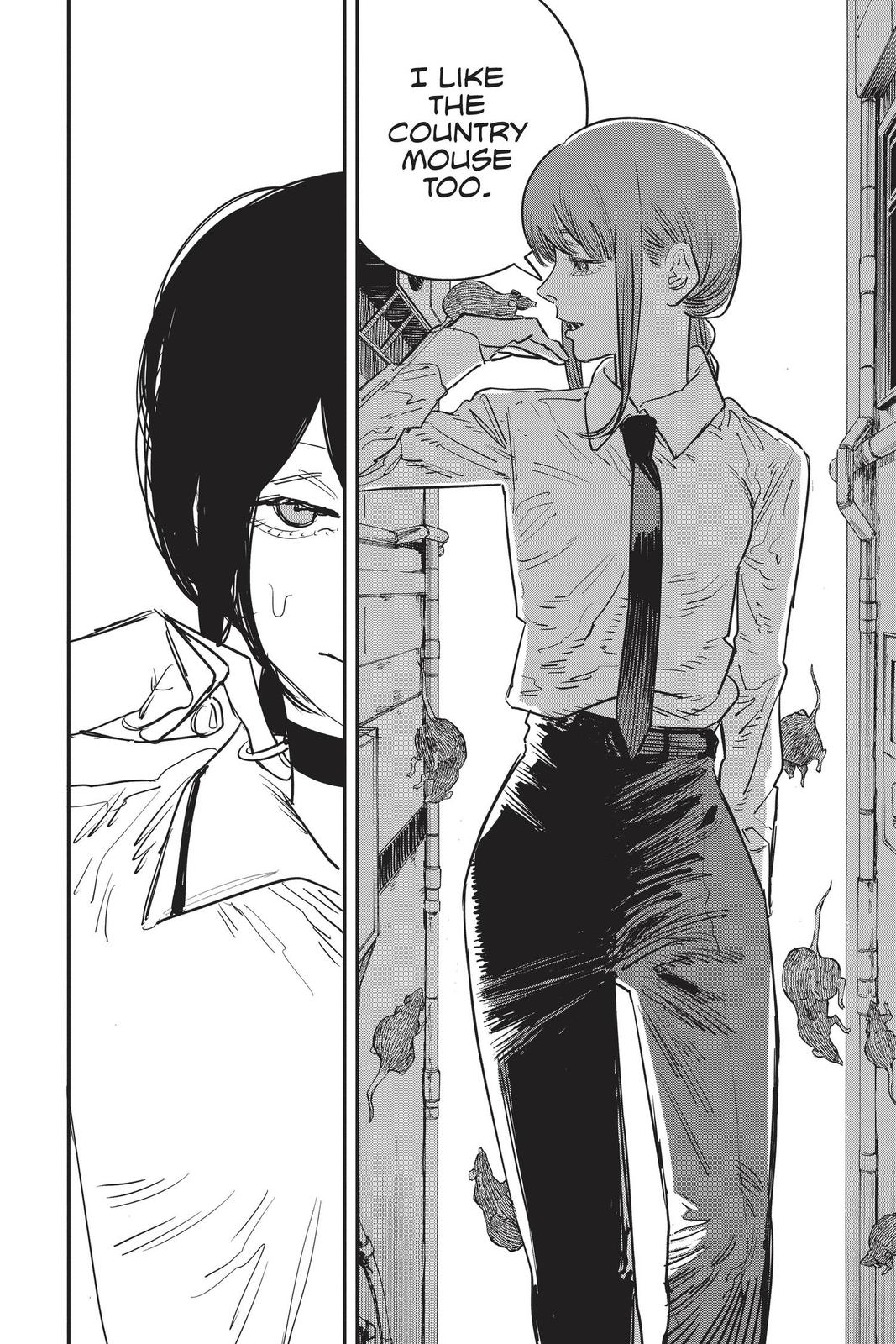 Chainsaw Man Manga Chapter 52 page 8 - Lost Love, Flower, Chainsaw scene