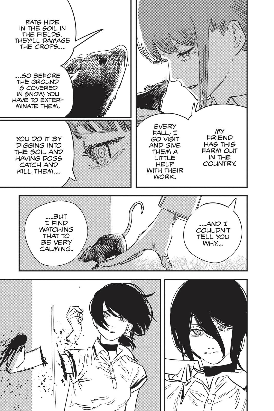 Chainsaw Man Manga Chapter 52 page 9 - Lost Love, Flower, Chainsaw scene