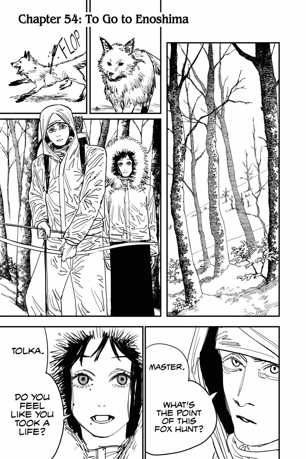 Chainsaw Man Manga Chapter 54 page 1 - To Go to Enoshima scene