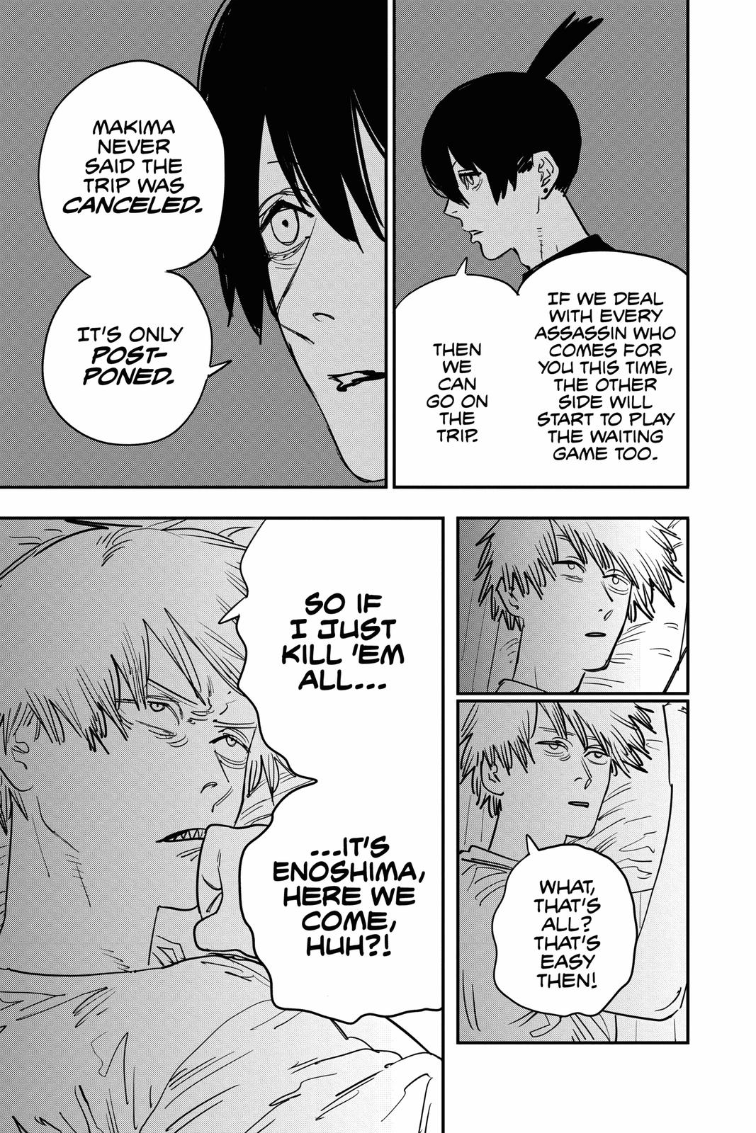 Chainsaw Man Manga Chapter 54 page 19 - To Go to Enoshima scene