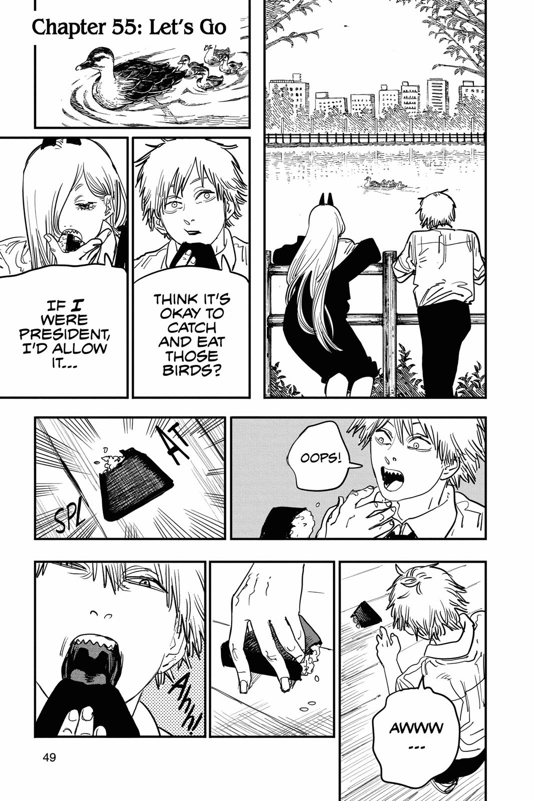 Chainsaw Man Manga Chapter 55 page 1 - Let's go scene