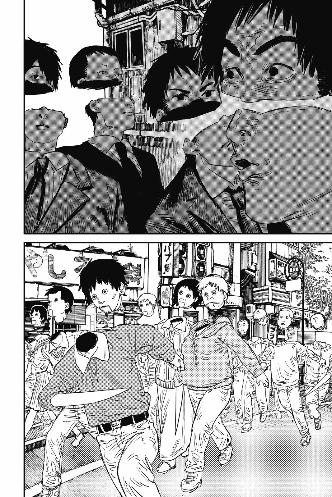 Chainsaw Man Manga Chapter 60 page 14 - Quanxi and Fiends' 49-Person Massacre scene