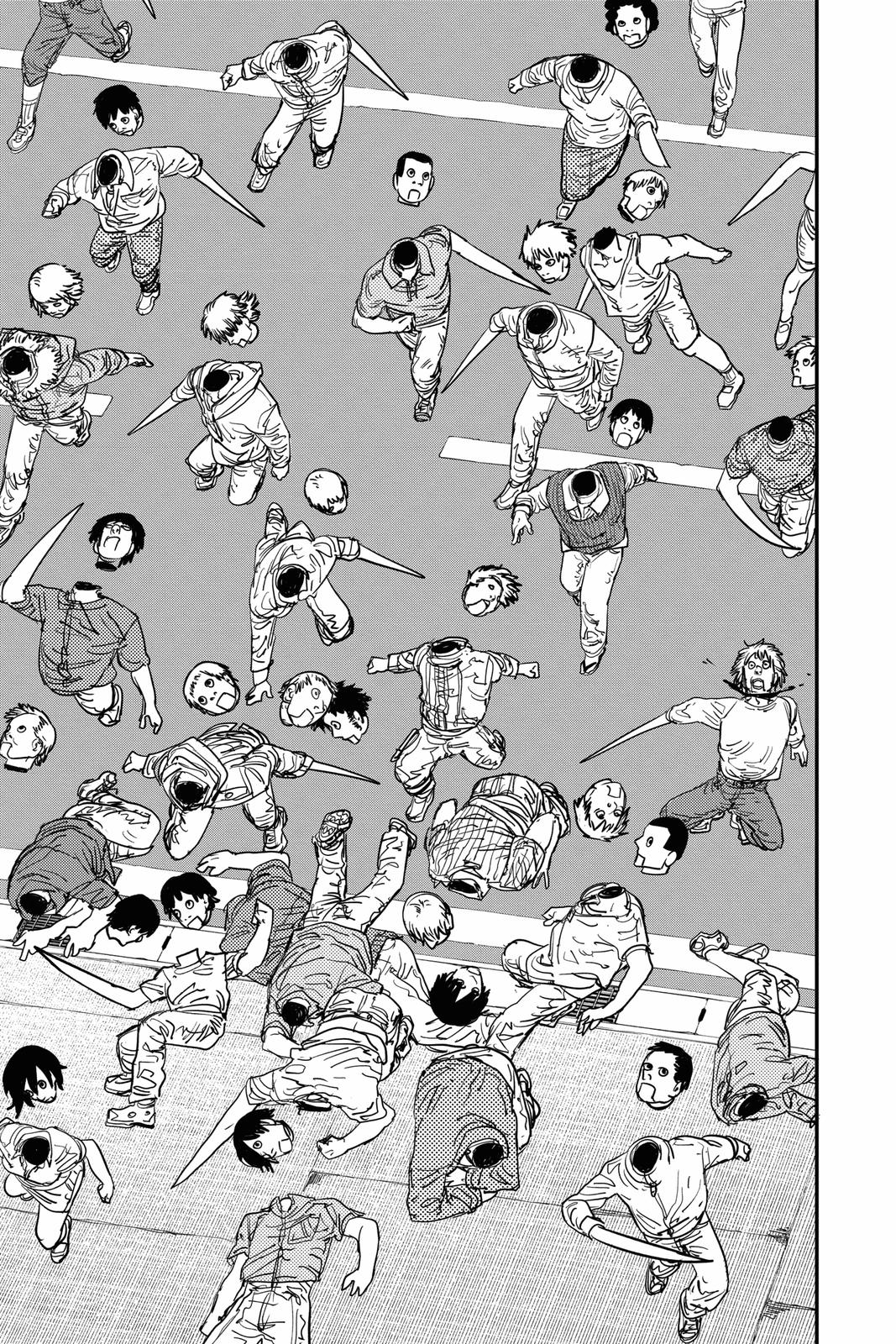 Chainsaw Man Manga Chapter 60 page 15 - Quanxi and Fiends' 49-Person Massacre scene