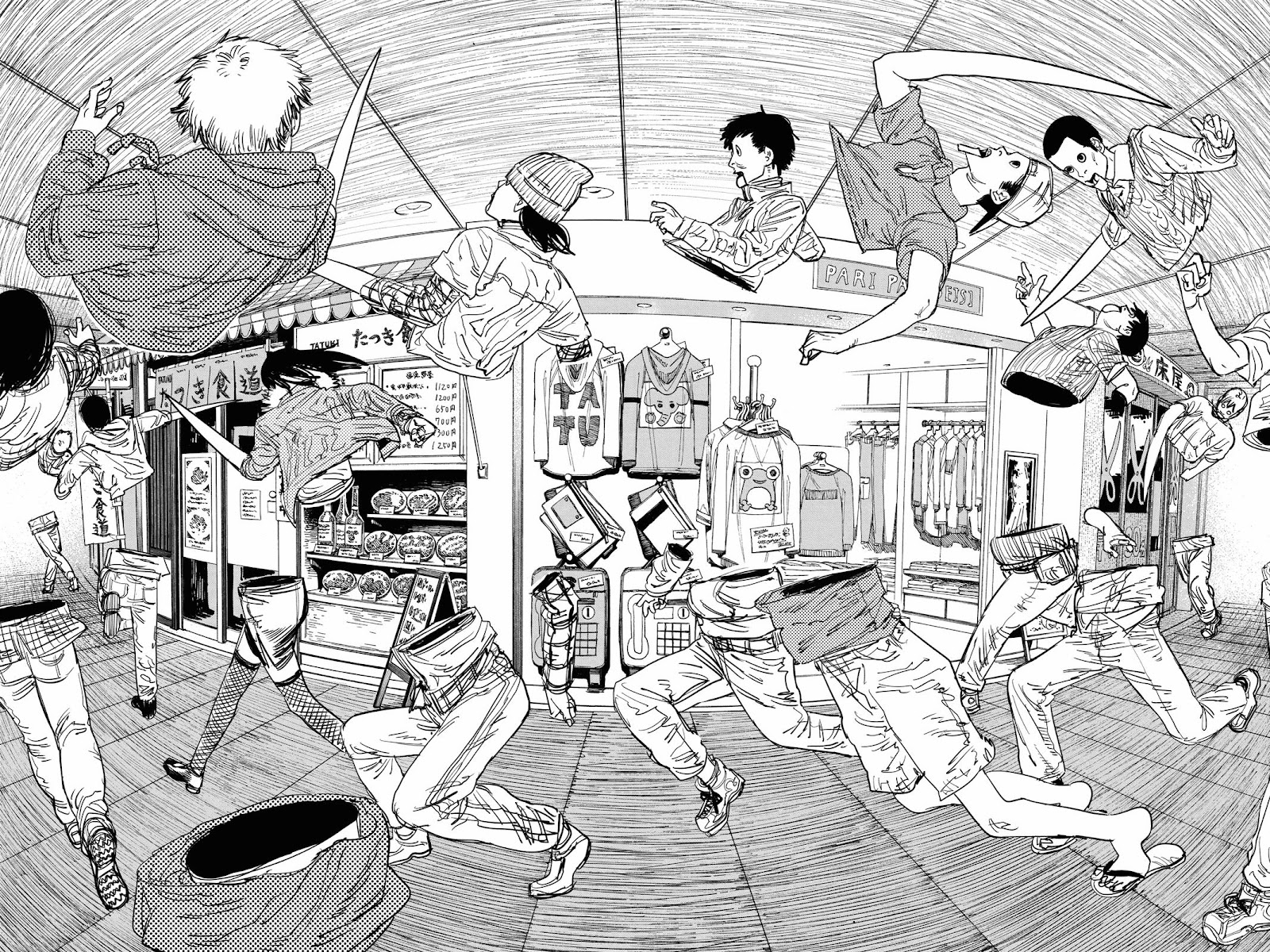 Chainsaw Man Manga Chapter 60 page 16 - Quanxi and Fiends' 49-Person Massacre scene