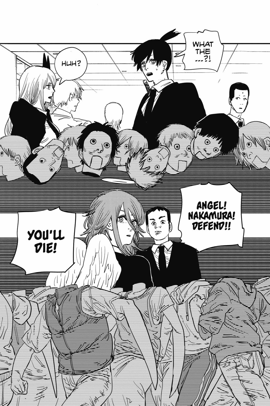 Chainsaw Man Manga Chapter 60 page 17 - Quanxi and Fiends' 49-Person Massacre scene