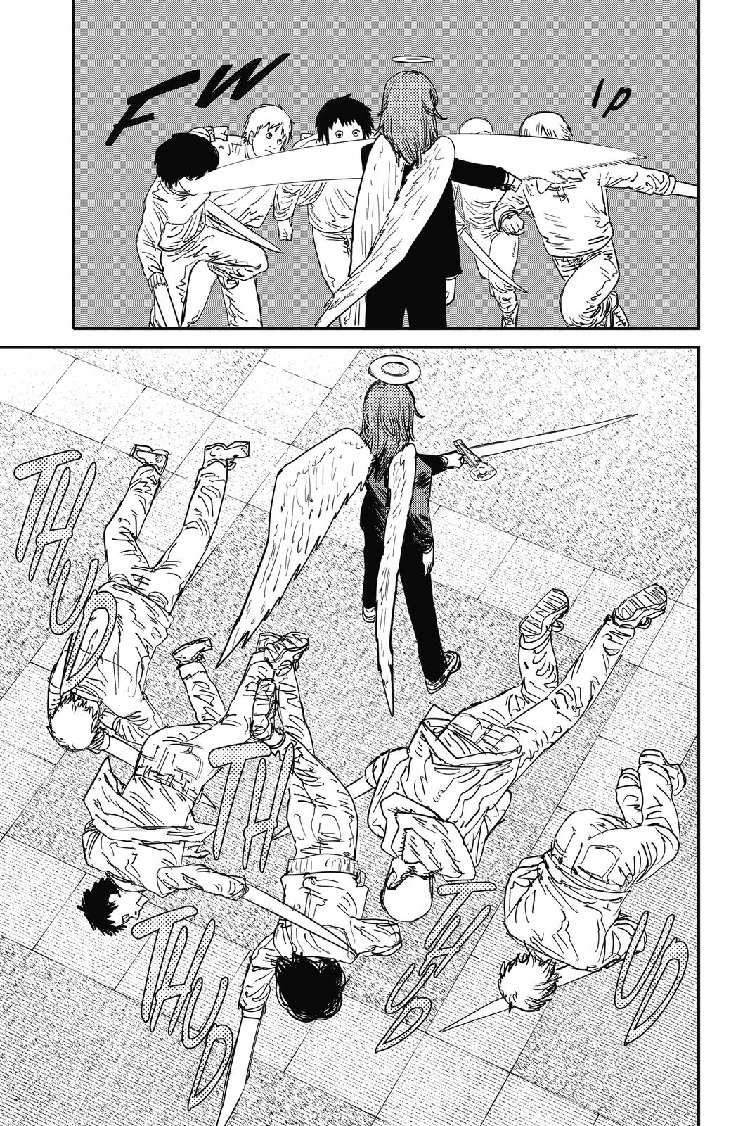 Chainsaw Man Manga Chapter 60 page 5 - Quanxi and Fiends' 49-Person Massacre scene