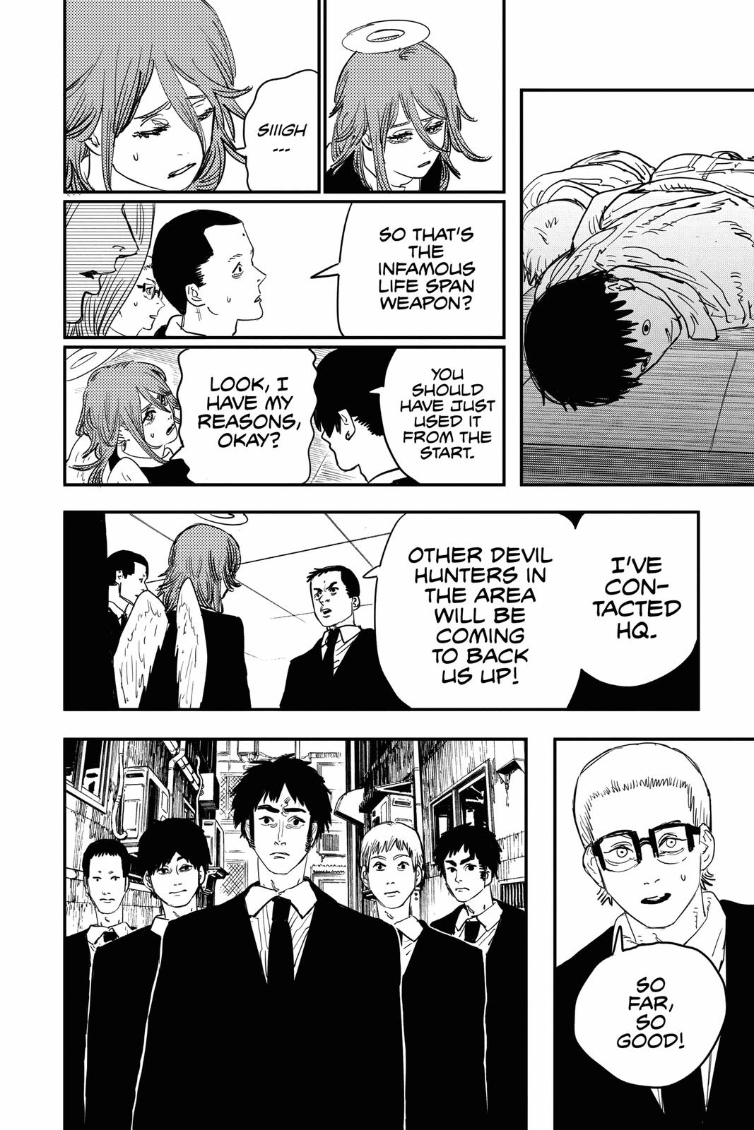 Chainsaw Man Manga Chapter 60 page 6 - Quanxi and Fiends' 49-Person Massacre scene