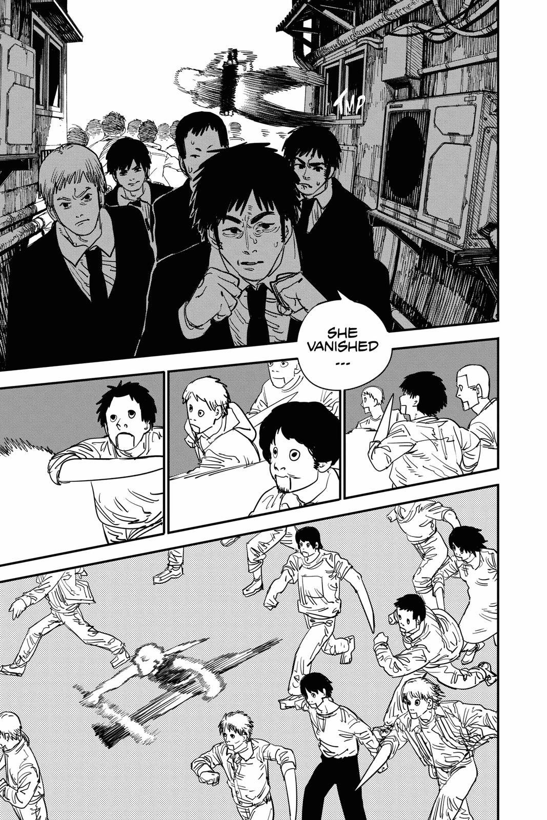 Chainsaw Man Manga Chapter 60 page 9 - Quanxi and Fiends' 49-Person Massacre scene