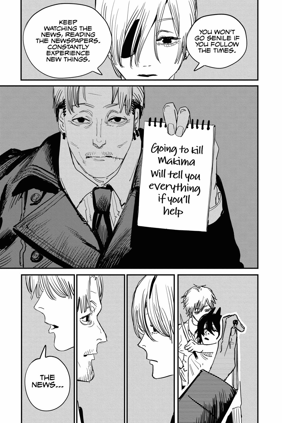 Chainsaw Man Manga Chapter 61 page 17 - News Reporter scene