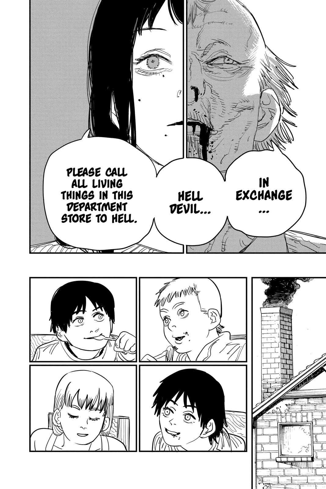 Chainsaw Man Manga Chapter 63 page 12 - Trip to Hell scene