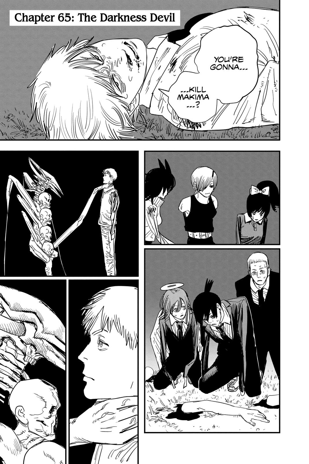 Chainsaw Man Manga Chapter 65 page 1 - The Darkness Devil scene