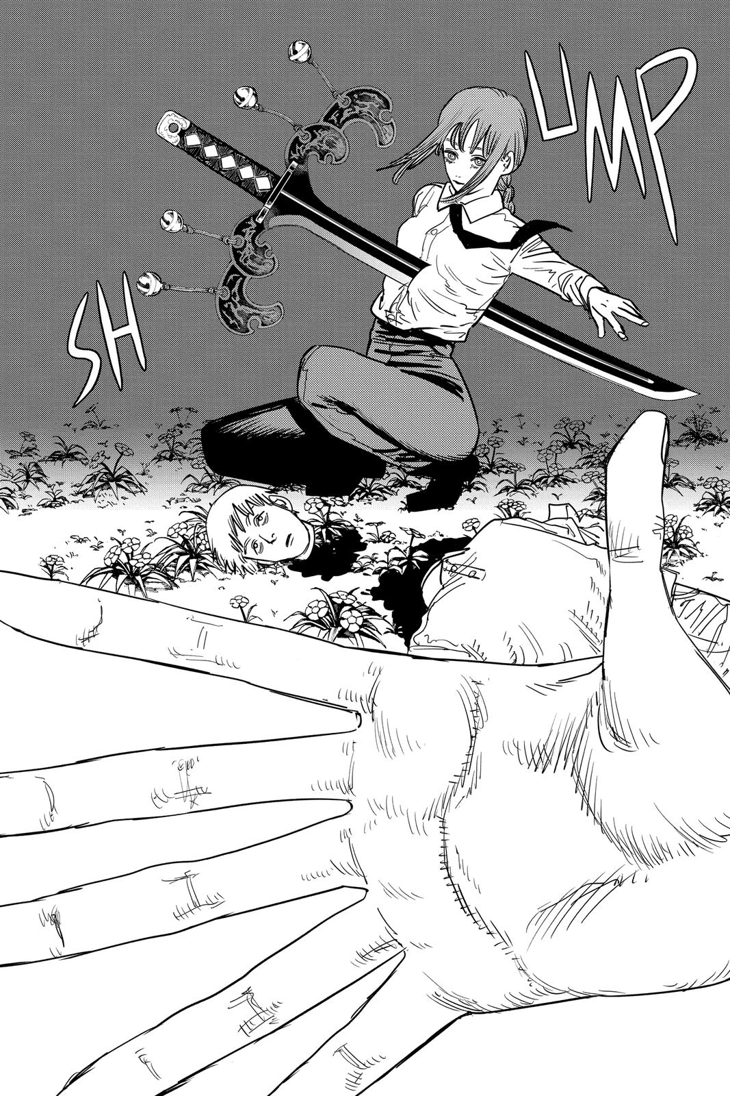 Chainsaw Man Manga Chapter 66 page 12 - Woof! scene