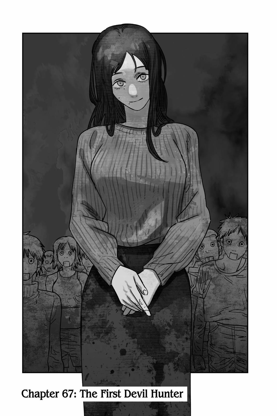 Chainsaw Man Manga Chapter 67 page 1 - The First Devil Hunter scene
