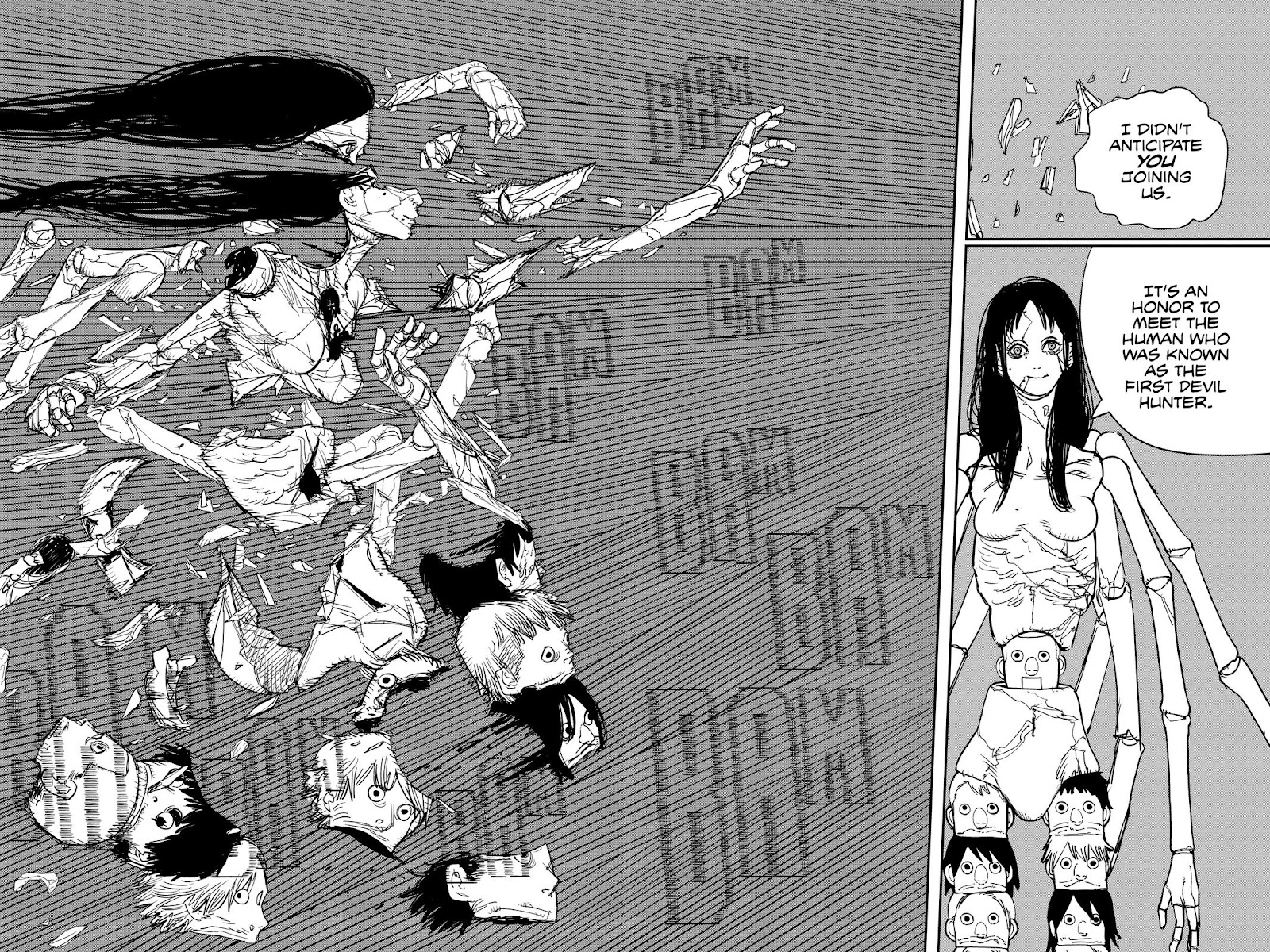 Chainsaw Man Manga Chapter 67 page 17 - The First Devil Hunter scene