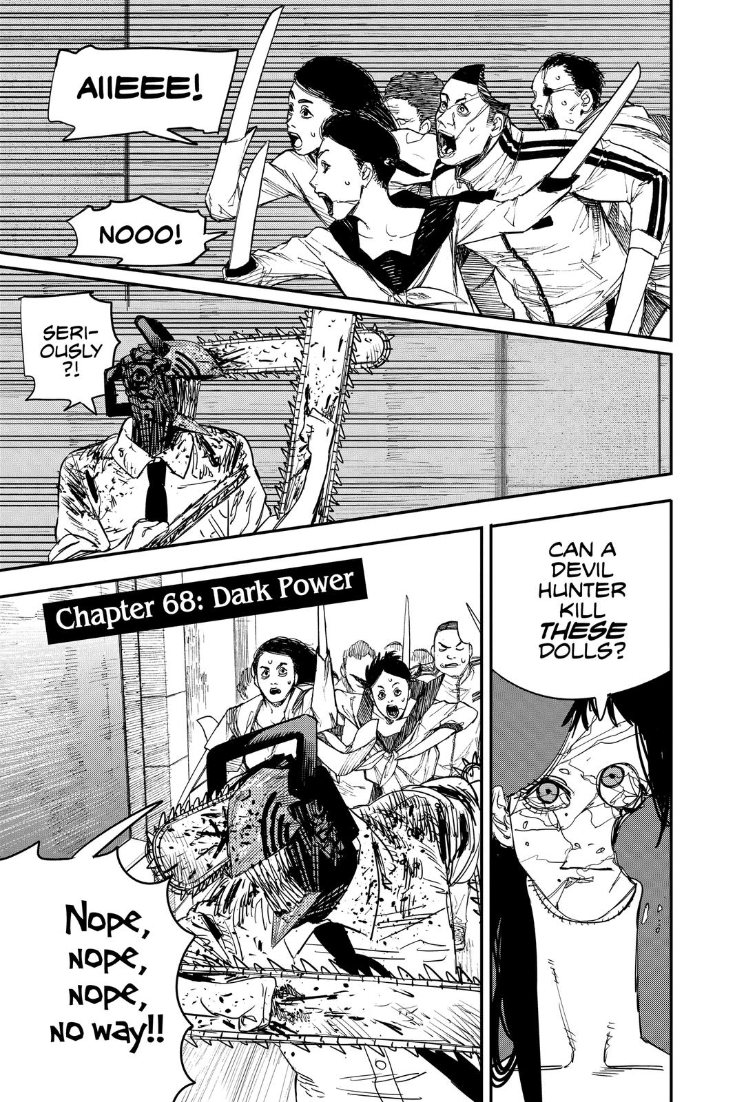 Chainsaw Man Manga Chapter 68 page 1 - Dark Power scene