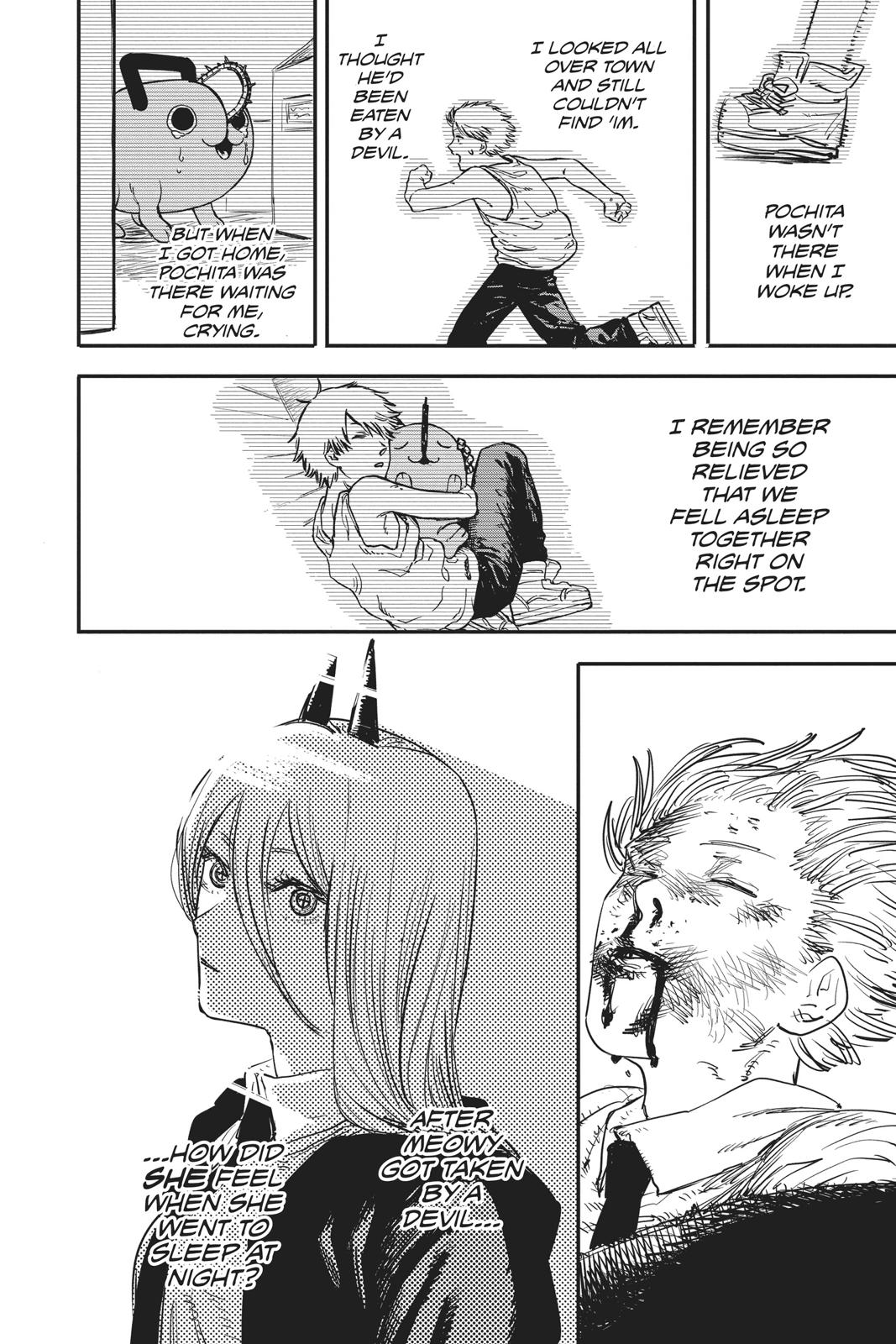 Chainsaw Man Manga Chapter 7 page 16 - Meowy's Whereabouts scene