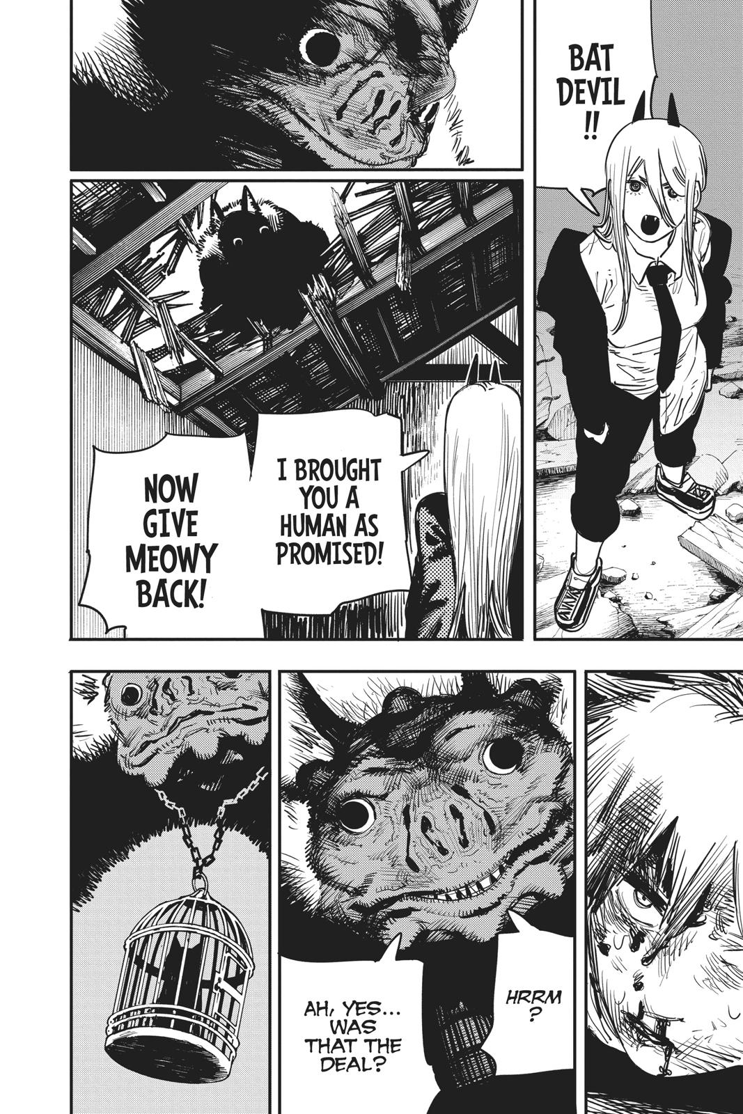 Chainsaw Man Manga Chapter 7 page 2 - Meowy's Whereabouts scene