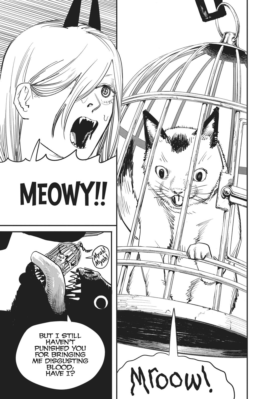 Chainsaw Man Manga Chapter 7 page 3 - Meowy's Whereabouts scene