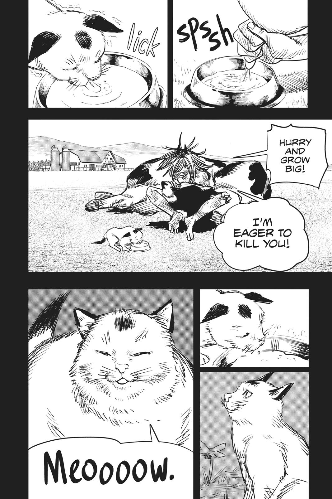 Chainsaw Man Manga Chapter 7 page 6 - Meowy's Whereabouts scene