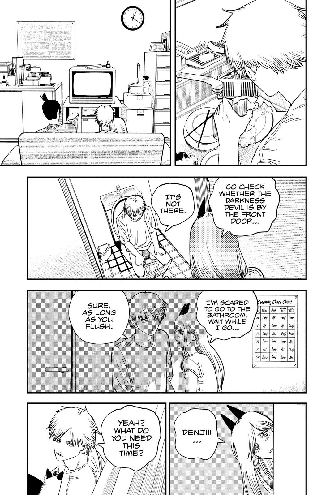 Chainsaw Man Manga Chapter 71 page 18 - Bath scene