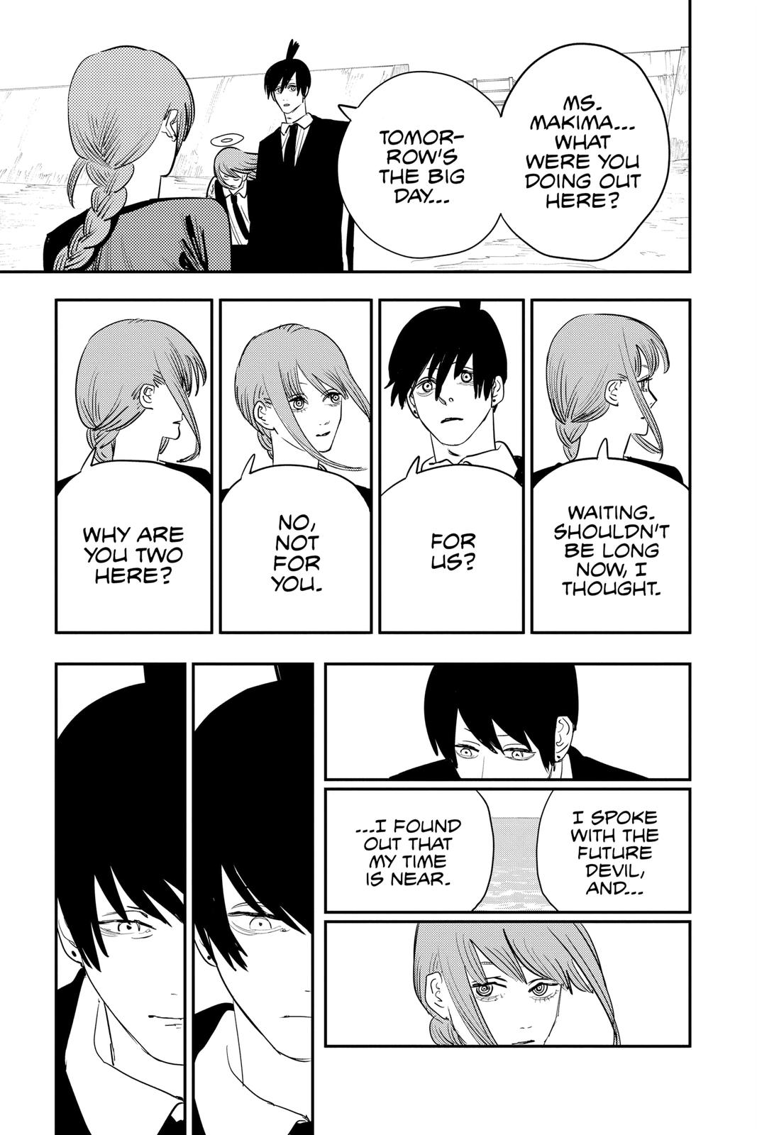 Chainsaw Man Manga Chapter 74 page 9 - What the Waves Say scene