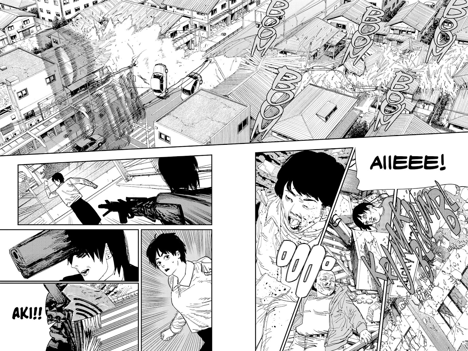 Chainsaw Man Manga Chapter 78 page 7 - Snowball Fight scene