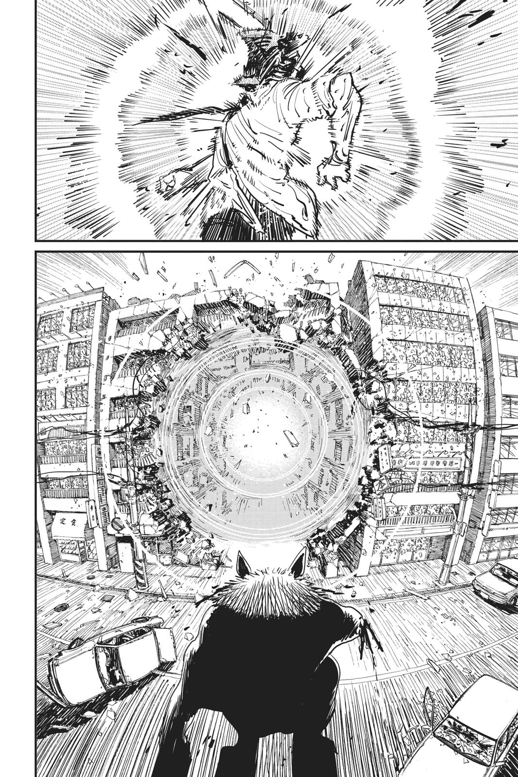 Chainsaw Man Manga Chapter 8 page 18 - Chainsaw vs. Bat scene