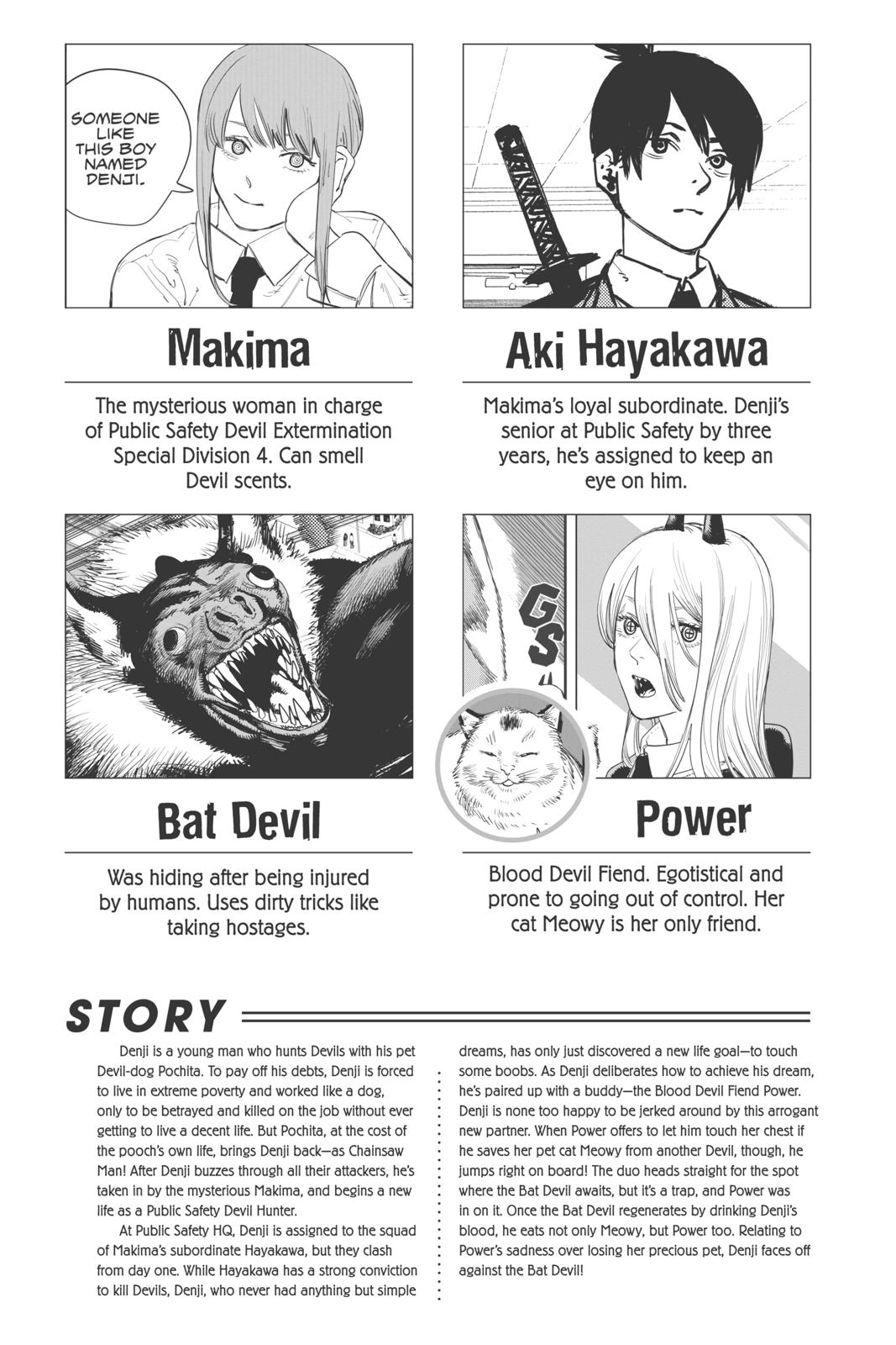 Chainsaw Man Manga Chapter 8 page 6 - Chainsaw vs. Bat scene