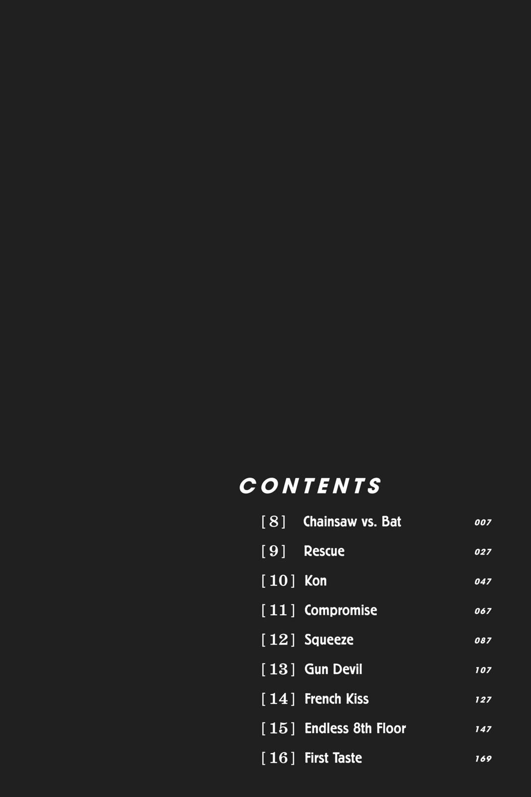 Chainsaw Man Manga Chapter 8 page 7 - Chainsaw vs. Bat scene