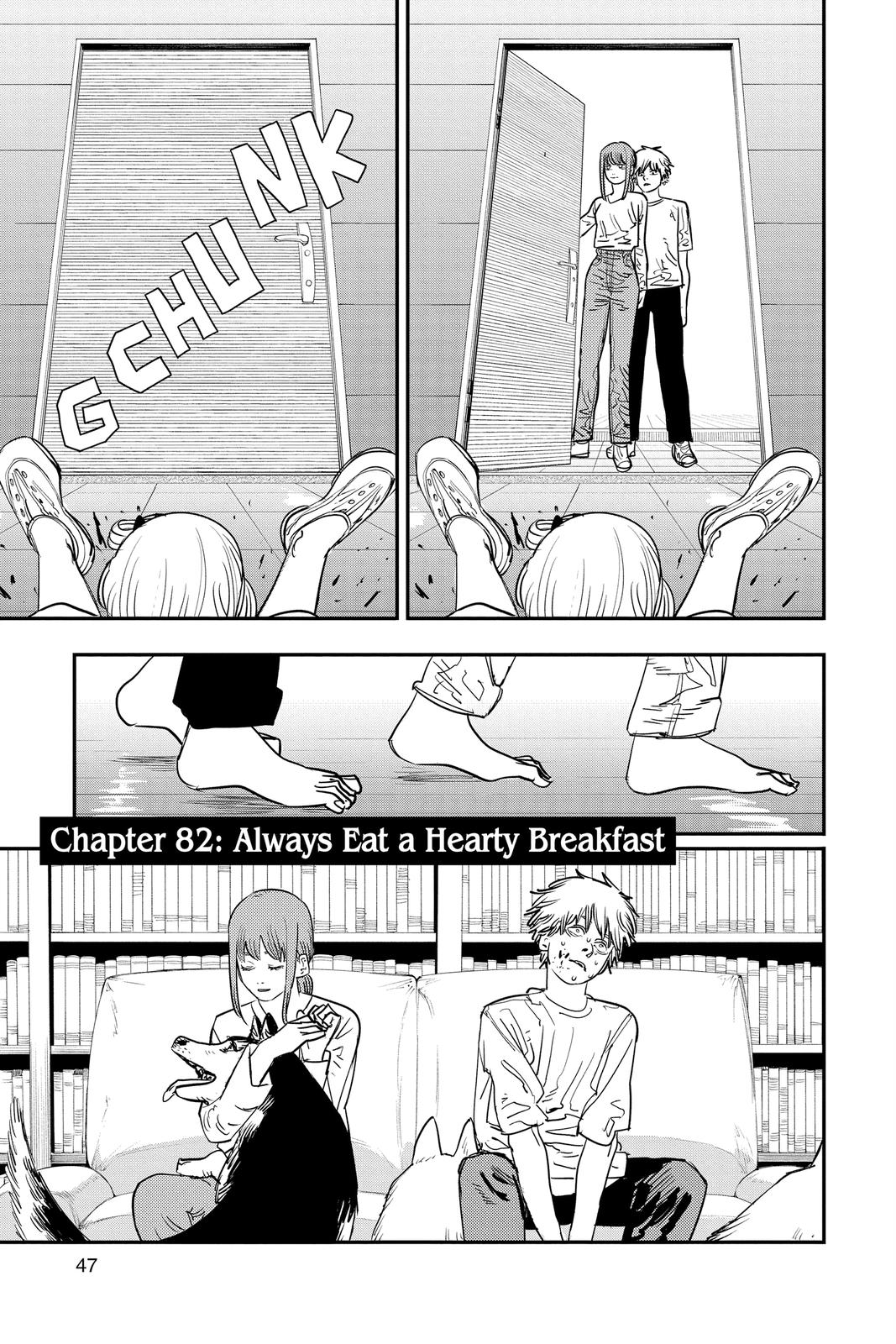 Chainsaw Man Manga Chapter 82 page 1 - Always Eat a Hearty Breakfast scene