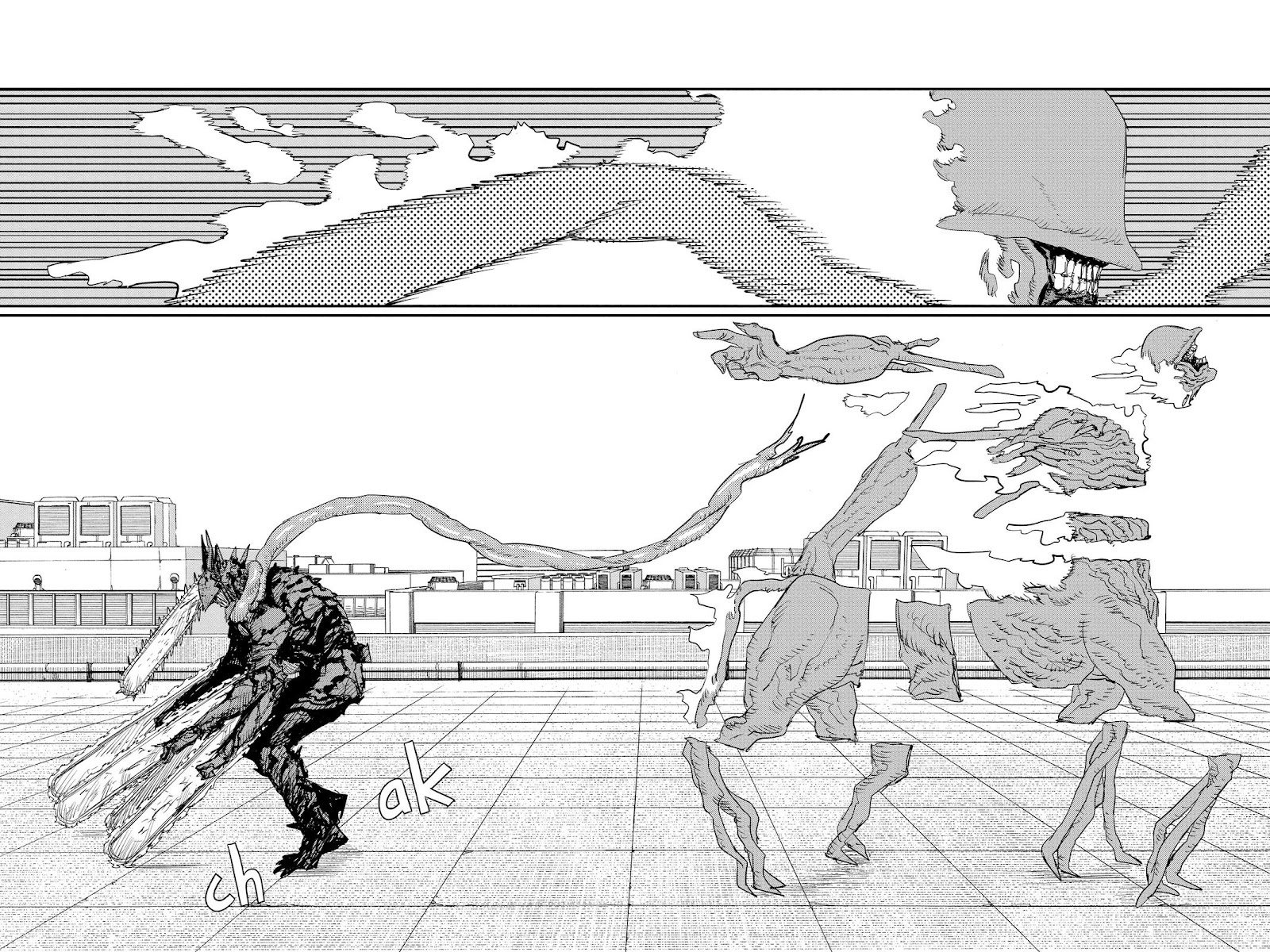 Chainsaw Man Manga Chapter 83 page 15 - Death, Resurrection, Chainsaw scene