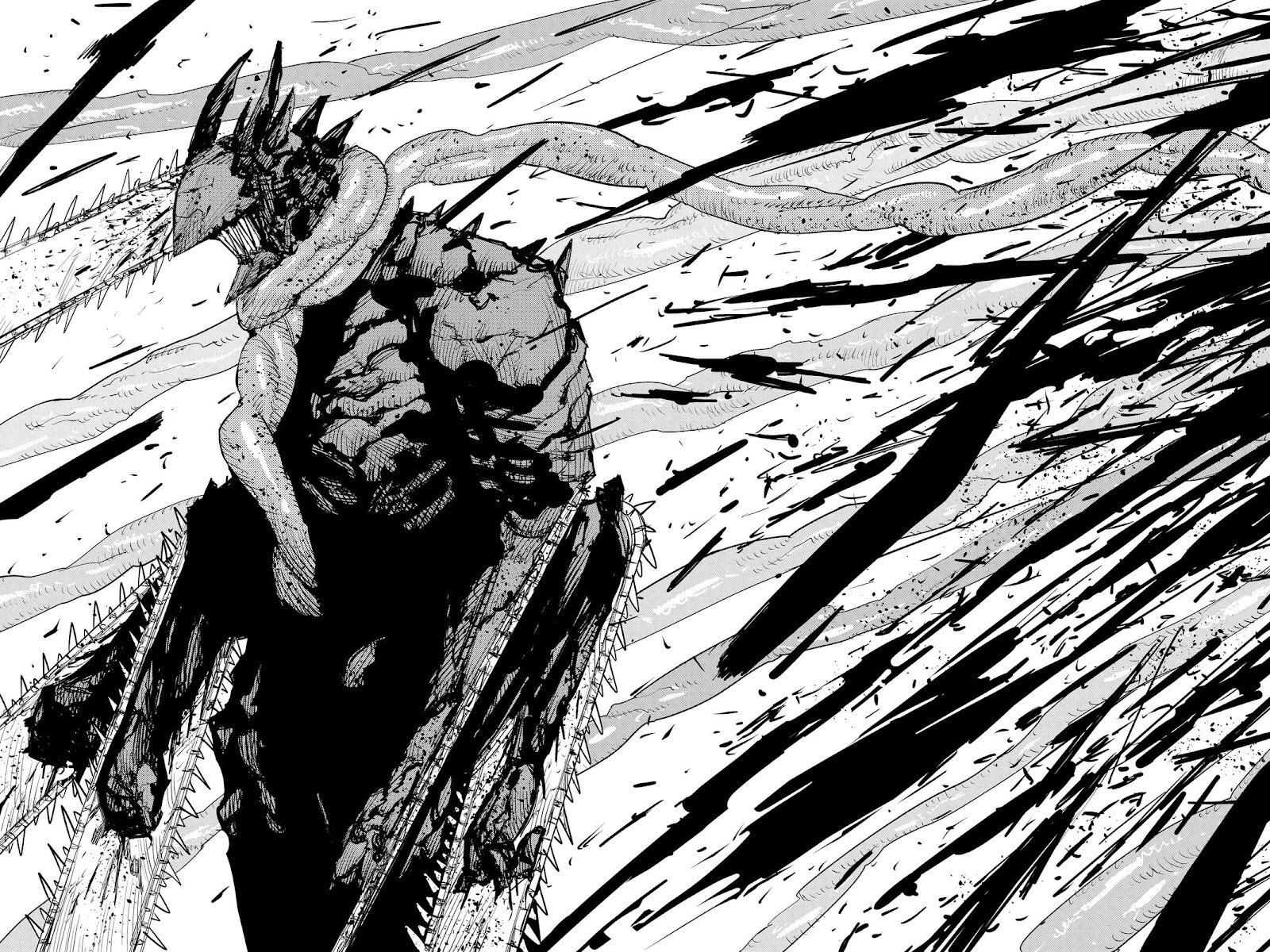 Chainsaw Man Manga Chapter 83 page 16 - Death, Resurrection, Chainsaw scene