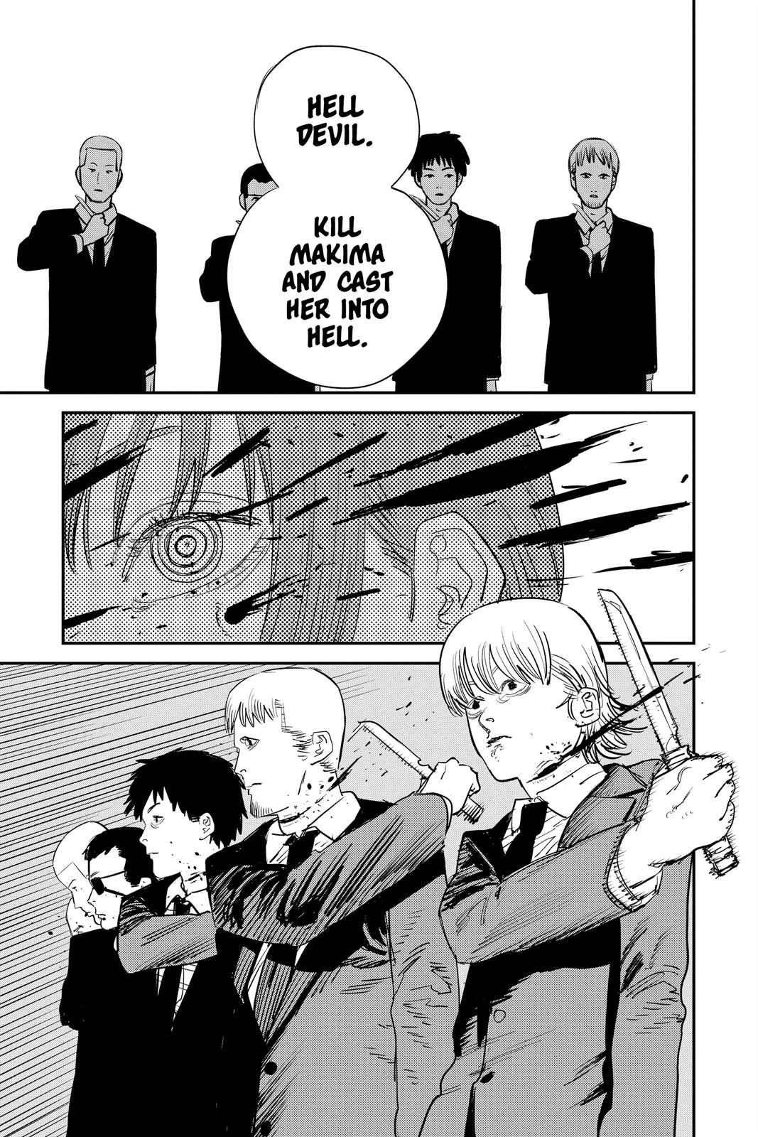 Chainsaw Man Manga Chapter 83 page 8 - Death, Resurrection, Chainsaw scene