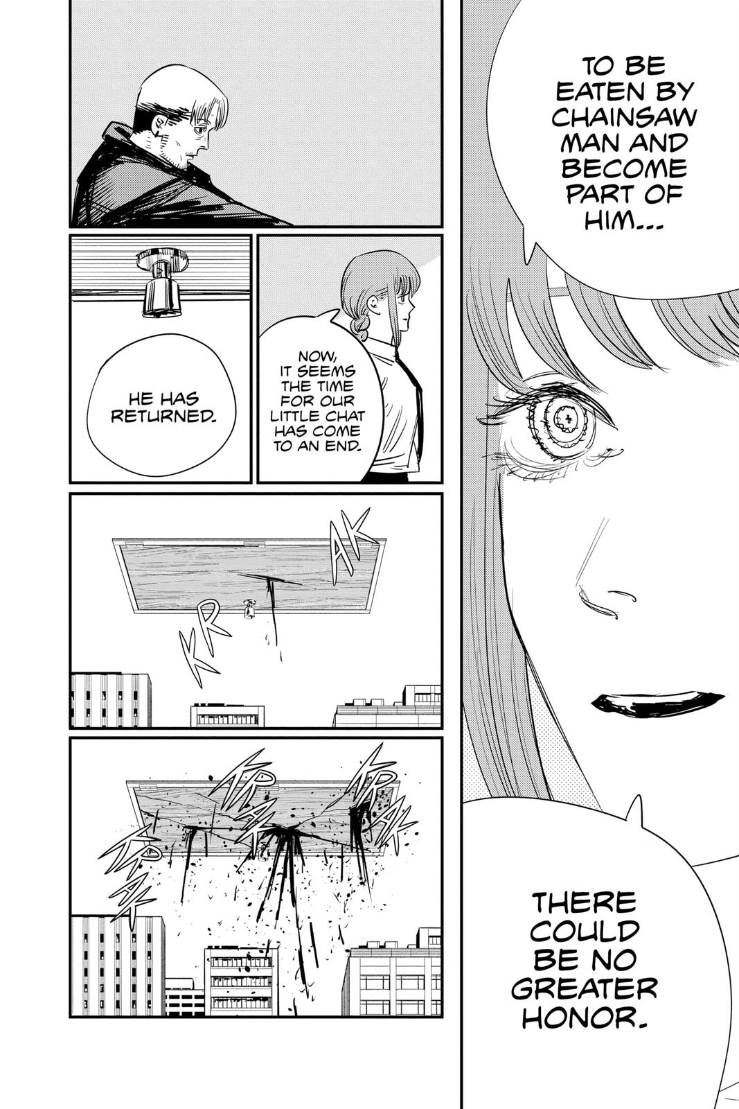 Chainsaw Man Manga Chapter 84 page 17 - Hero of Hell scene