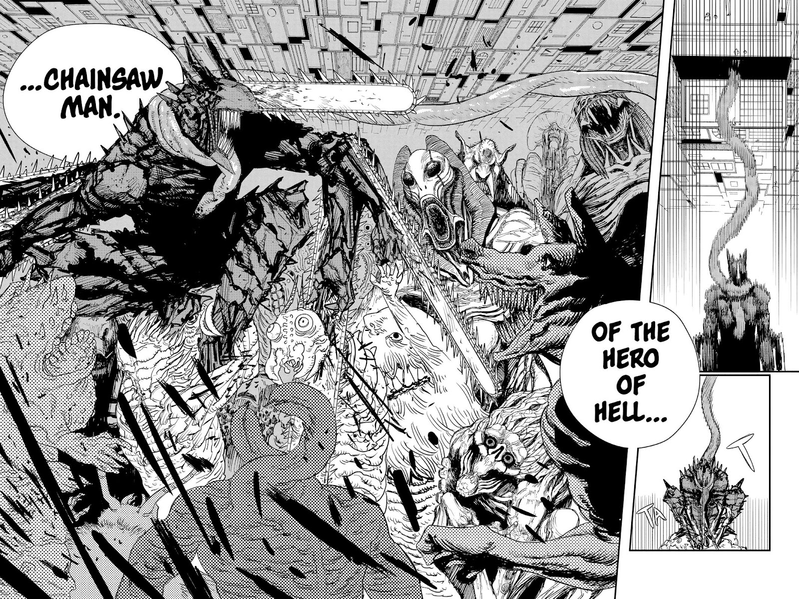 Chainsaw Man Manga Chapter 84 page 6 - Hero of Hell scene