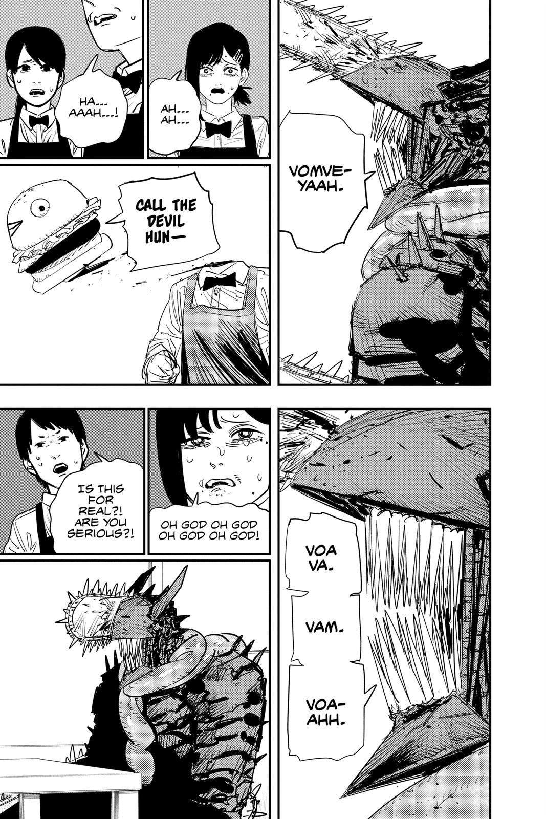 Chainsaw Man Manga Chapter 85 page 14 - Bloody Good Gut Feeling scene